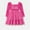 Rosy pink, variant on Barbie Girls Dresses Character Graphic Houndstooth Long Sleeve Top and Letter Tank Dress Set Sizes 3-10