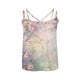 thumbnail image 4 of Puntoco Camisetas de cuello cuadrado para mujer, sueltas, informales, a la moda, con estampado de cuello redondo, camiseta sin mangas de verano, 4 of 5