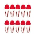 thumbnail image 1 of 10x Botellas De Jugo De Muñeco De Nieve Navidad 500ml Transparente Para Escalada Camping Bufanda Roja Blanca Bufanda blanca roja, 1 of 10