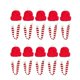 thumbnail image 1 of 10 Piezas Botellas de Jugo de Muñeco de Nieve Navidad 500ml para Festivales al Aire Libre Senderismo Bufanda blanca roja, 1 of 9