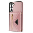 thumbnail image 2 of Nalacover for Samsung Galaxy S23 Plus Zipper Wallet Case,Luxury PU Leather Back Soft TPU Magnetic Buckle Flip Card Pocket Shockproof Slim Cover with Adjustable Crossbody Shoulder Strap,Pink, 2 of 12