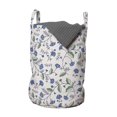 thumbnail image 1 of Floral Laundry Bag, Blue Cornflowers and Leaves Old Fashioned Natural Design with Ornate Garden Plants, Basket with Handles Drawstring Closure for Laundromats, 13" x 19", Multicolor, by Ambesonne, 1 of 4
