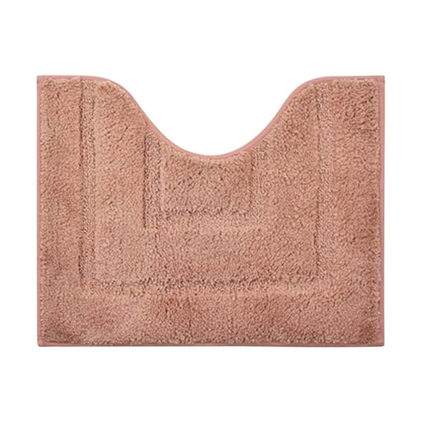 Yhmxh Alfombrilla de baño en forma de U, alfombrilla gruesa para baño, felpudo absorbente de agua, alfombrilla de secado para pies, alfombra antideslizante para inodoro.