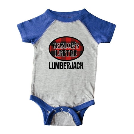 

Inktastic Grandma Little Lumberjack Plaid Gift Baby Boy Bodysuit