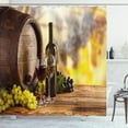 thumbnail image 1 of Ambesonne Wine Shower Curtain, Red and White Wine Taste, 69"Wx84"L, Brown Pale Green Yellow, 1 of 3
