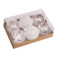 thumbnail image 3 of yotijay 6 Pieces Christmas Ball Ornaments Set Xmas Tree Decorations Garland Pendants for White, 3 of 9