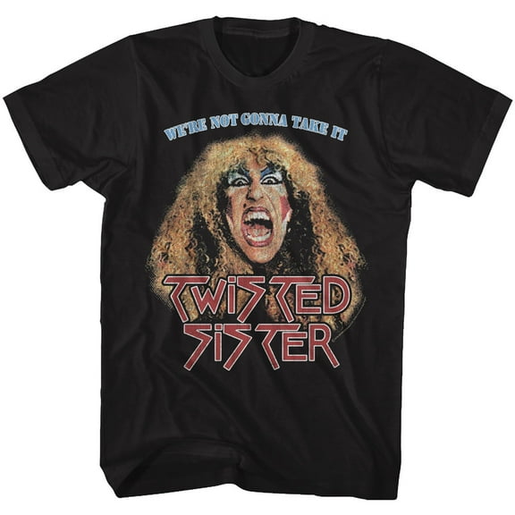 Twisted Sister Not Gonna Take It Black Adult T-Shirt