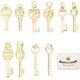 thumbnail image 1 of 20 piezas de 5 estilos de dijes de llave chapados en oro de 18 quilates, juego de dijes, colgantes, suministros para manualidades, pulseras, bisutería y más., 1 of 7