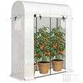 thumbnail image 1 of Outsunny Mini Greenhouse, Portable Garden Green House with PE Cover, White, 1 of 10