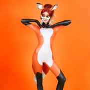 [Officially Licensed] Miraculous Rena Rouge Costume for Halloween Jumpsuit with Fox Tail-like Coattail, S