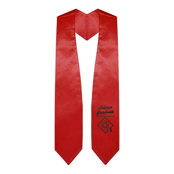 Endea Graduation Red Science Graduate Stole/Sash with Classic Tips