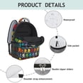 thumbnail image 4 of Colorful Bigfoot Pattern Backpack for School,Schoolbag with Adjustable Shoulder Straps & Padded Back,15.3"x11"x6.7", 4 of 6