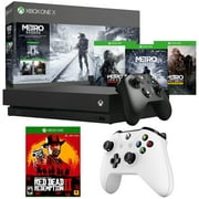 Microsoft (CYV-00279) Xbox One X 1TB Console w/ Controller Metro Saga Bundle Includes, 3 Metro Games + Rockstar Games Red Dead Redemption 2 For Xbox One + Microsoft Xbox Wireless Controller