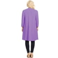 thumbnail image 2 of MOA COLLECTION Women's Solid Casual Basic Comfy Office Loose Fit Pockets Knee Length Sweater Cardigan, 2 of 2