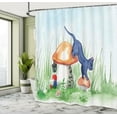 thumbnail image 5 of Ambesonne Animal Shower Curtain, Mushroom Garden Leaf, 69"Wx84"L, Multicolor, 5 of 5