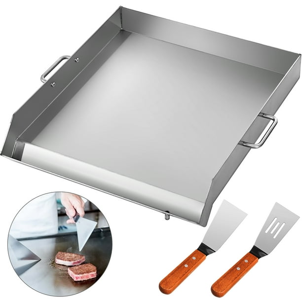 VEVOR Flat Top Griddle 18"x16" Stainless Steel Plancha Comal BBQ Tray