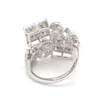 thumbnail image 3 of 18k White Gold 1.90 Ct HI Color SI Clarity Baguette Diamond Wrap Ring Jewelry, 3 of 3