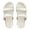 White, variant on Women's Rhinestone Decor Platform Slide Sandals Slip-Resistant Outdoor Shoes Lightweight Summer Beach Walking Footwear with Adjustable Strap for Casual Comfort