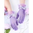 thumbnail image 4 of Dalrosia Women Lace Gloves Party Wedding Gloves Bow Short Glove Evening Elegant Accessories Sun Protection Funeral, 4 of 6