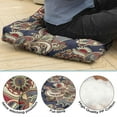 thumbnail image 5 of Exotic Paisley Artwork Floor Cushion&nbsp;– 22x22 Inch Square Pillow, Dutch Velvet, Boho Vintage Design for Meditation & Yoga (Vibrant Colors), 5 of 7