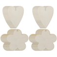 thumbnail image 3 of Pendientes De Madera Para Mujer, Pendientes De Madera Al Por Mayor, Pendientes Huecos Dos Formas 100 Piezas Para Bricolaje Colgante Hecho A Mano Joyería Artesanal Fabricación De ANGGREK Hollow Out Earrings, 3 of 8
