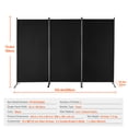 thumbnail image 4 of KFFKFF Space Separator, Tri-fold Privacy Barrier, Collapsible Seclusion Panel and Detachable Space Divider for Area Division, Self-standing Dividers for Workspace, Sleeping Area, Study Room, Ebony, 4 of 9
