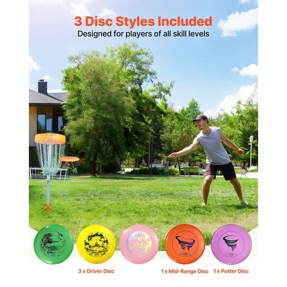 Disc Golf Set,5 PCS Beginners Flying Discs,Disc Golf Starter Set for Full-Body Strength Training,with Putter,Mid-Range,Driver,Mini Marker,PDGA Approved for Outdoor Backyard,Lawn,Beach