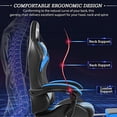 thumbnail image 7 of HOFFREE Gaming Chair with LED RGB Lights with Massage and Footrest Ergonomic Computer Chair High Back Video Game Chair with Adjustable Lumbar Support Linkage Armrest Blue and Black, 7 of 7