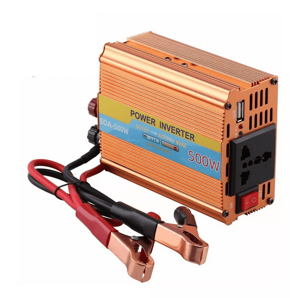 Inversor De Potencia De 500w Para Automóvil/batería 12w/110v Dorado
