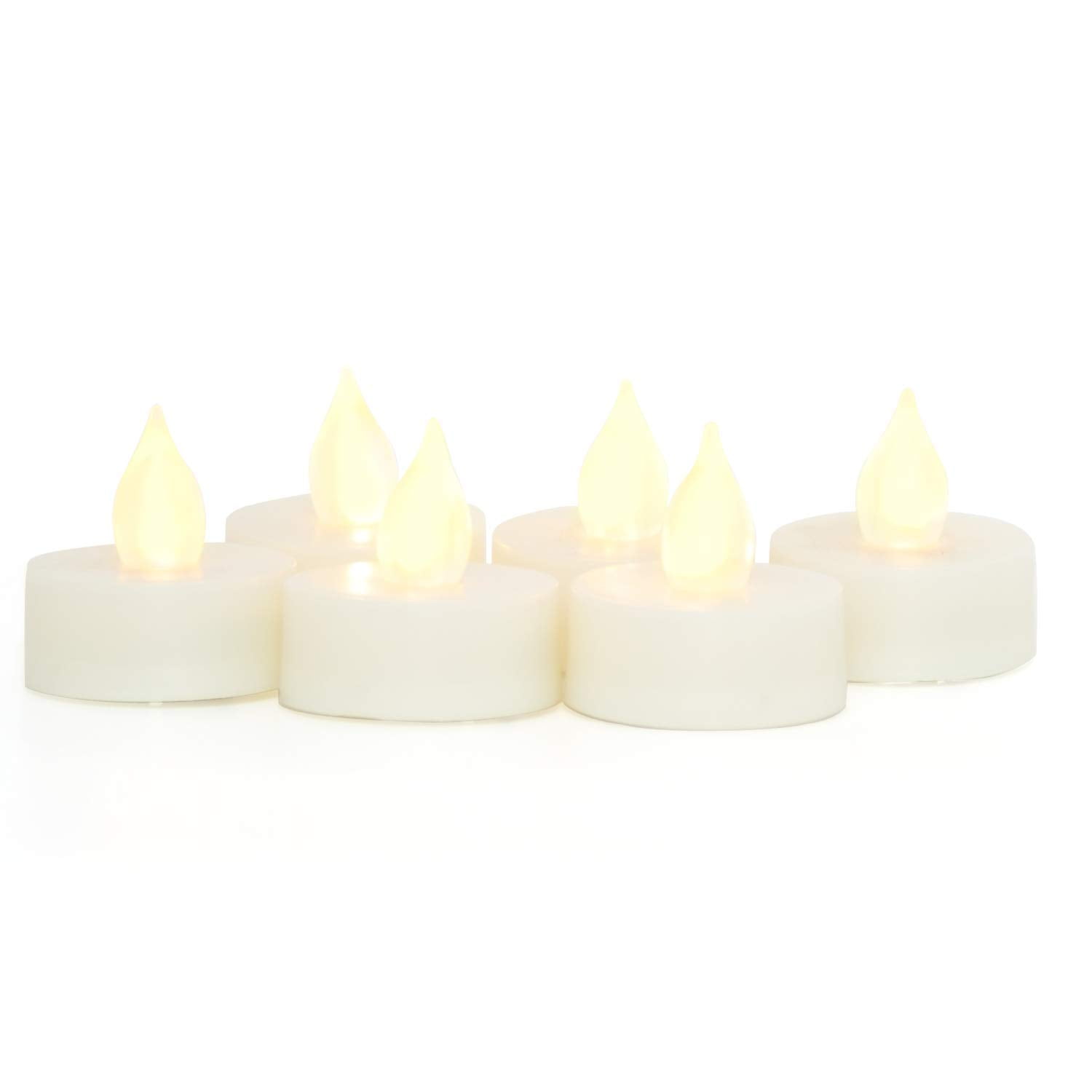 iZAN 6Pack Flameless LED Battery Operated Tealight Candles with Timer