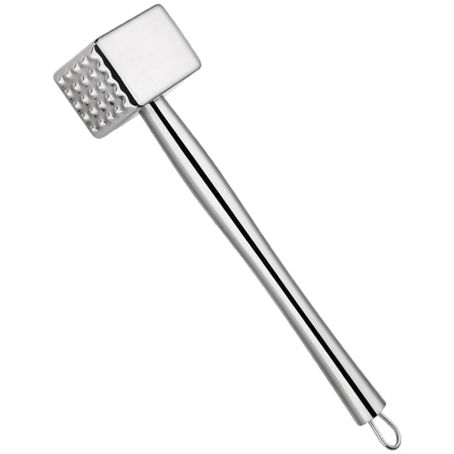 DOLITY Stainless Steel Meat Mallet Tenderizer Beef Steak Pounder Meat Tenderizer Hammer