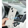thumbnail image 5 of case for iPhone 13 Mini Case with Ring Holder Magnetic Kickstand Soft TPU Non-Slip Matte Back Cover Microfiber Lining Anti-Scratch Shockproof Full-Body Protective Case for iPhone 13 Mini(White), 5 of 14