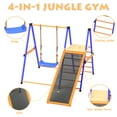 thumbnail image 3 of ​XIEWEI 4 in 1 Indoor Jungle Gym Playset with Swing and Slide Durable Metal Climber for Kids, 3 of 8