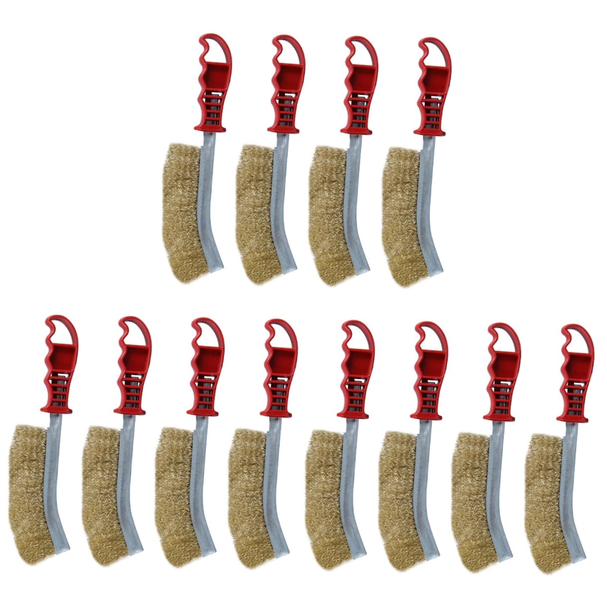12 Pcs  Wear-resistant Grill Brush Convenient Grill Scrubber Portable Barbecue Brush Camping Supply
