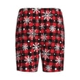 thumbnail image 2 of Lsque Buffalo Plaid Snowflakes Mens Sleep Pajama Shorts,Short Pajama Pants, Cotton Ultra-Soft Knit-4X-Large, 2 of 9