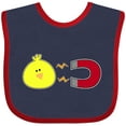 thumbnail image 3 of Inktastic Chick Magnet Boys or Girls Baby Bib, 3 of 4