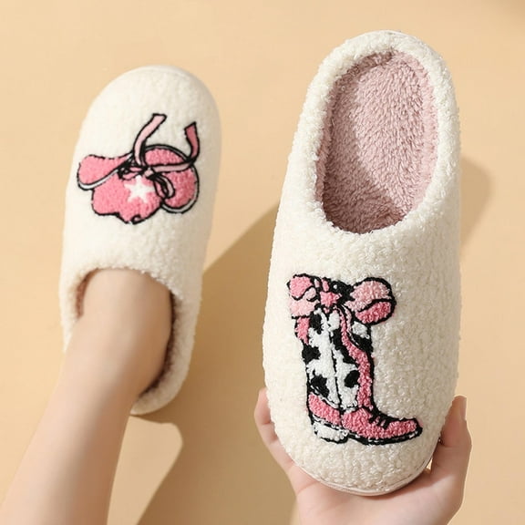 Aloohaidyvio Cute Slippers for Women Men Memory Foam Cozy Plush Slippers Couple Indoor Hous Slippers