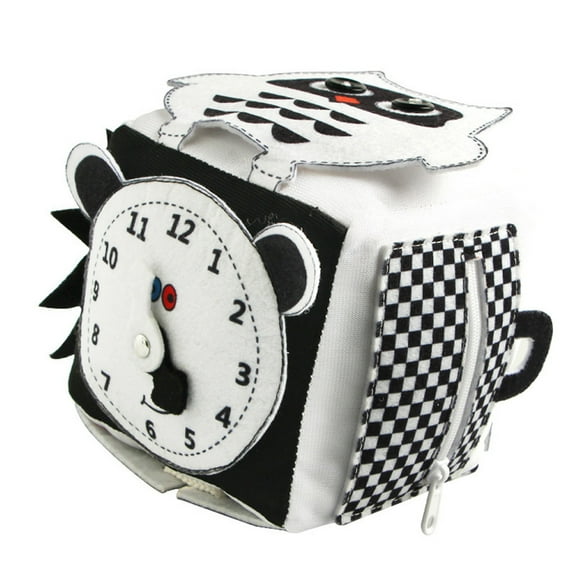 Dados cúbicos Juguete de aprendizaje de actividad cúbica para niños con botones de cordones con cremallera y más juguetes sensoriales para bebés para niños pequeños Tomshoo Dados cúbicos