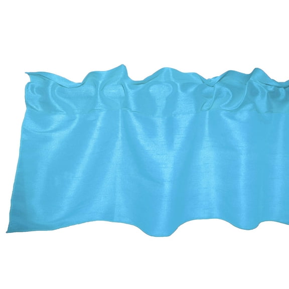 Faux Silk Dupioni Window Valance 56 Inch Wide Turquoise