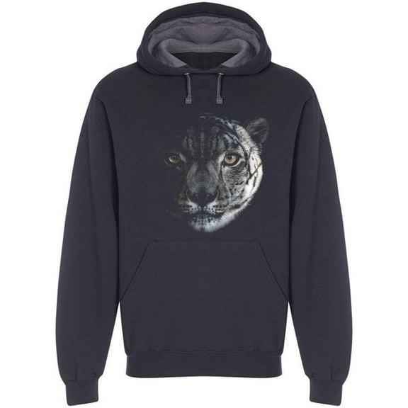 African Leopard Head Hoodie Men -Image by Shutterstock, Male Small