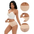 thumbnail image 3 of Unique Bargains Women's Full-Coverage Panties Lace Trim High Waist Briefs S Beige, 3 of 6