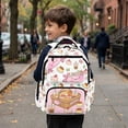 thumbnail image 6 of Jeiento Axolotl 17 Inch Lightweight Backpack for Girls School - 600D Tear Resistant with 6 Pockets - Padded Tablet Sleeve - Cartoon Bookbag for Grades 3-6, 6 of 8