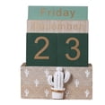 thumbnail image 1 of Lefu Retro Wooden Block Calendar Perpetual Calendar Desk Calendar Desktop Ornament, 1 of 9