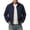 Dark Blue, variant on Men's Stand Collar Lightweight Jacket Breathable Quick-Dry Business Casual Commuter Coat Windbreaker Zip Up Jacket Green Size L