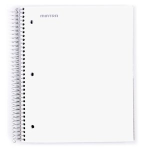Mintra 5-Subject Spiral Notebook 200 Sheets College Ruled
