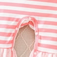 thumbnail image 6 of Nwiuh Baby Girl Cute Outfit Newborn Romper Striped Ruffle Sleeve Jumpsuit Rabbit Bodysuit Festival Clothes (Red, 12-18 Months), 6 of 9