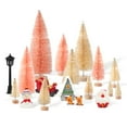 thumbnail image 1 of Lightwish Mini Christmas Trees Christmas Decorations Set, Árboles de Navidad con Cepillo de Botella y Base de Madera para Exhibición de Manualidades de Aldea de Navidad Decoración de Mesa Del Hogar, 1 of 9