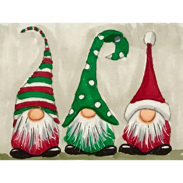 Diamond Painting (DB6983) 5D DIY Three Goblin Old Man Round (E722) 30x40cm FLhrweasw Nuevo