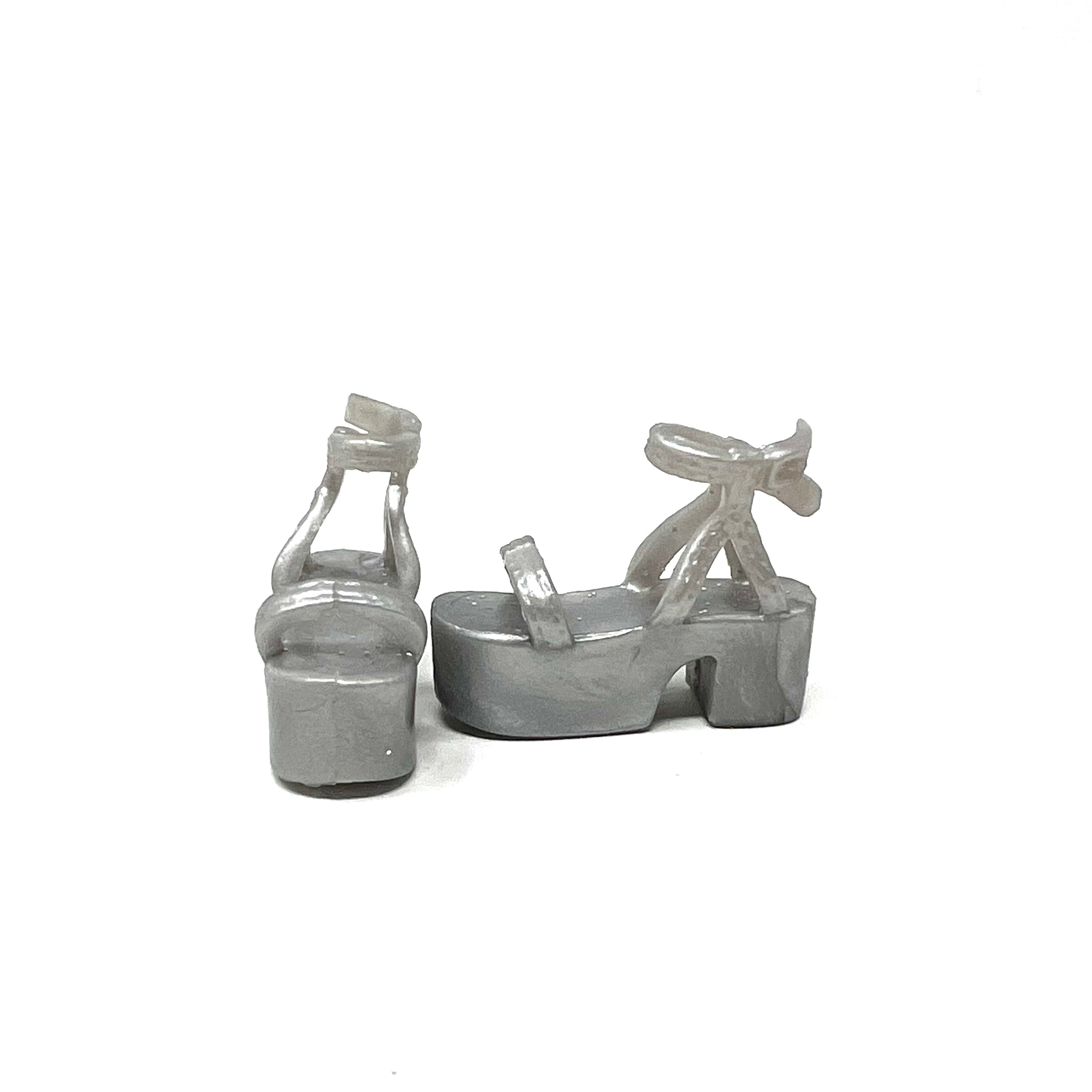 Barbie Fashion Gray Wedges Sandals Summer Doll Shoes - Walmart.com