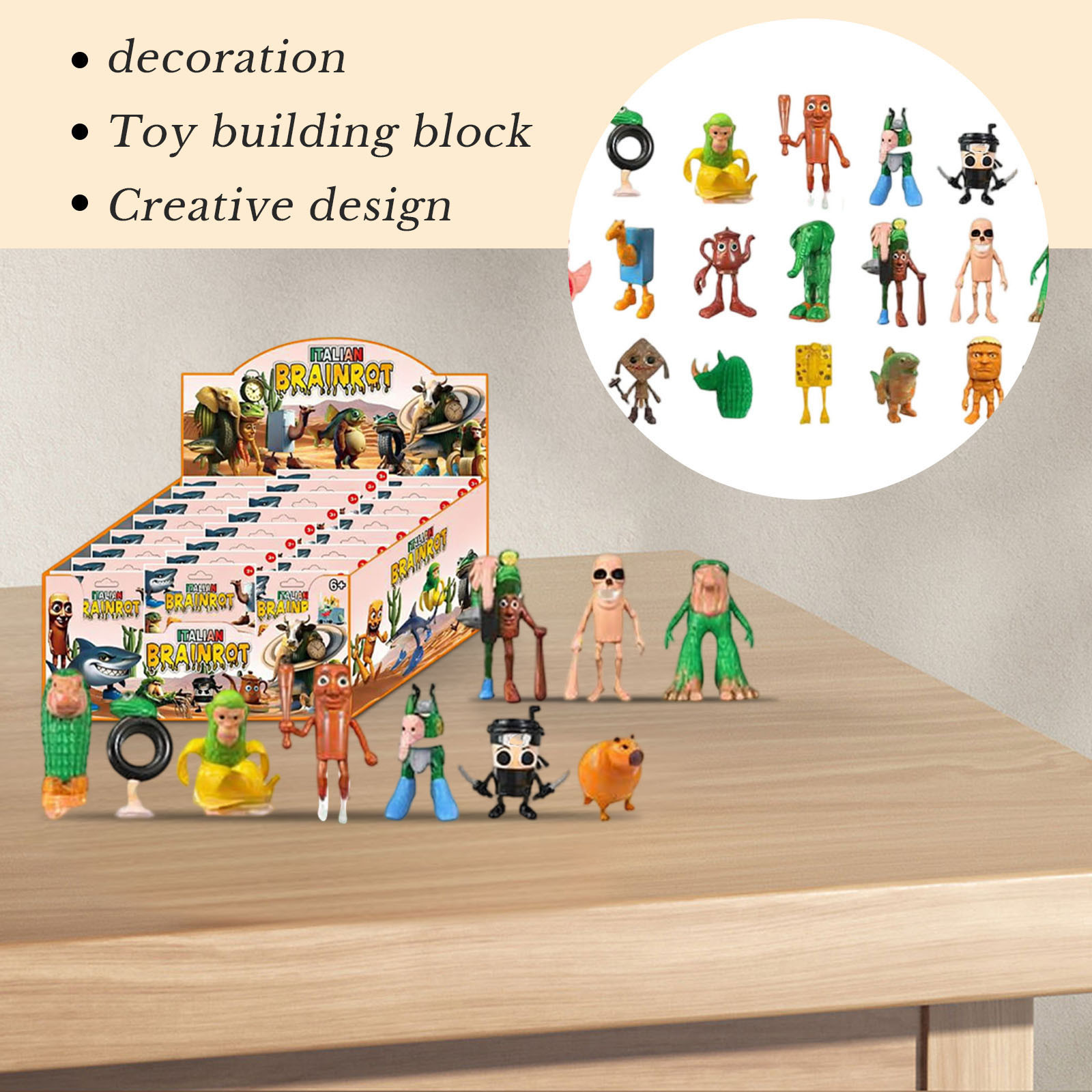 2025 New Italian Brainrot Toy Mystery Box 24Pcs- Tralalero Tralala